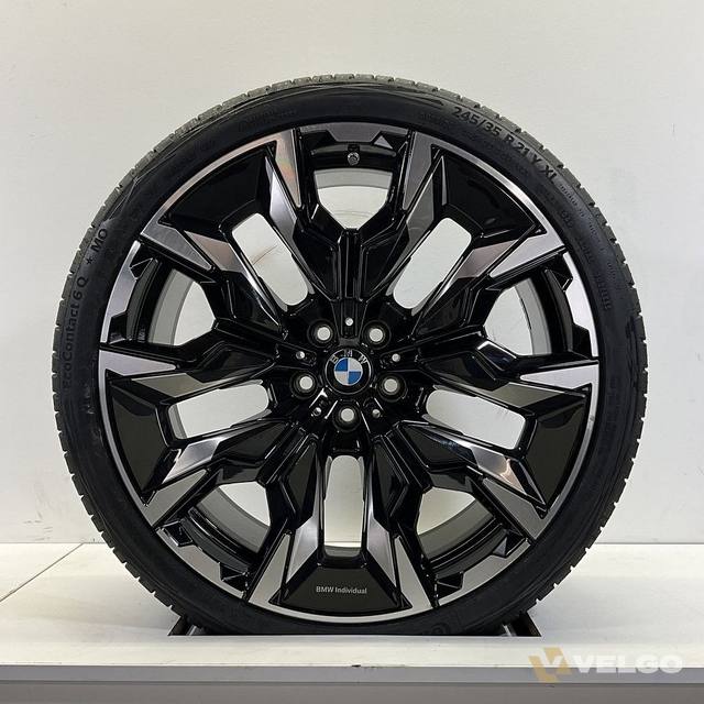 NIEUW BMW 5 SERIE G60 G61 BREEDSET VELGEN + ZOMERBANDEN 21 INCH ORIG. 954I — foto 1